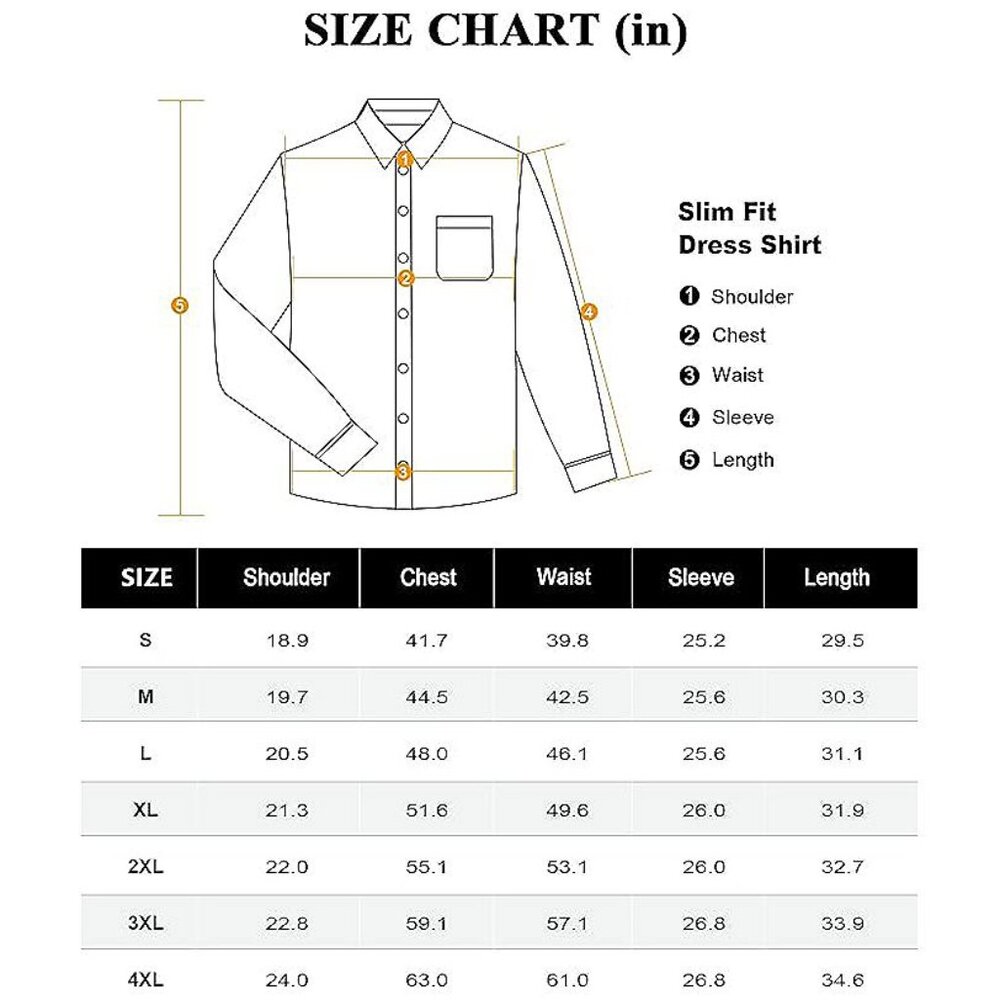 Mens Dress Shirts 4-Way Stretch Long Sleeve Collared Casual Light Blue - Picture 4 of 6